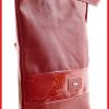 VIA55 elegáns női keresztpántos táska alul 2 sávval, rostbőr, piros olaszbortaskak-hu b