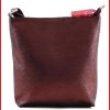 VIA55 női egyszerű női keresztpántos táska, rostbőr, vörös olaszbortaskak-hu c