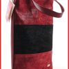 VIA55 női keresztpántos táska 3 sávval, rostbőr, vörös olaszbortaskak-hu b