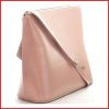 VIA55 elegáns női kis keresztpántos táska merev fazonban, rostbőr, rózsaszín olaszbortaskak-hu b