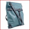 VIA55 női keresztpántos táska díszcsomóval, rostbőr, zöld olaszbortaskak-hu b