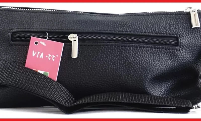 VIA55 női keresztpántos táska széles fazonban, rostbőr, sárga olaszbortaskak-hu 3