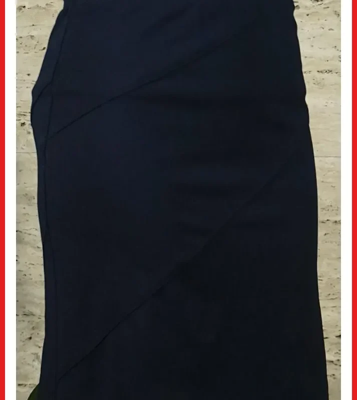 Női elegáns szoknya, sötétkék olaszbortaskak-hu 2